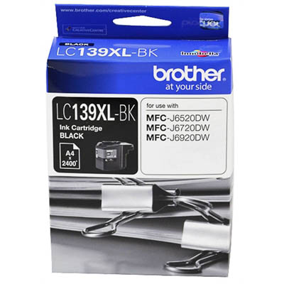 Image for BROTHER LC139XLBK INK CARTRIDGE HIGH YIELD BLACK from That Office Place PICTON