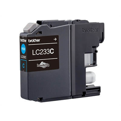 Image for BROTHER LC233C INK CARTRIDGE CYAN from Clipboard Stationers & Art Supplies