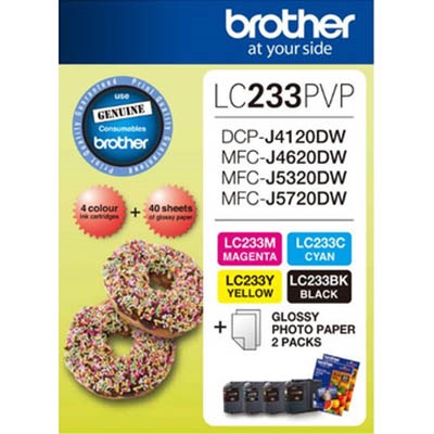 Image for BROTHER LC233 INK CARTRIDGE PHOTO COLOUR VALUE PACK from Office Heaven