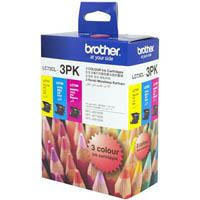 brother lc73cl3pk ink cartridge value pack cyan/magenta/yellow