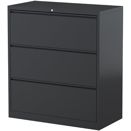 Image for STEELCO LATERAL FILING CABINET 3 DRAWER 1015 X 915 X 463MM GRAPHITE RIPPLE from Clipboard Stationers & Art Supplies
