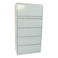 steelco lateral filing cabinet 4 drawer flipper 1770 x 915 x 463mm silver grey