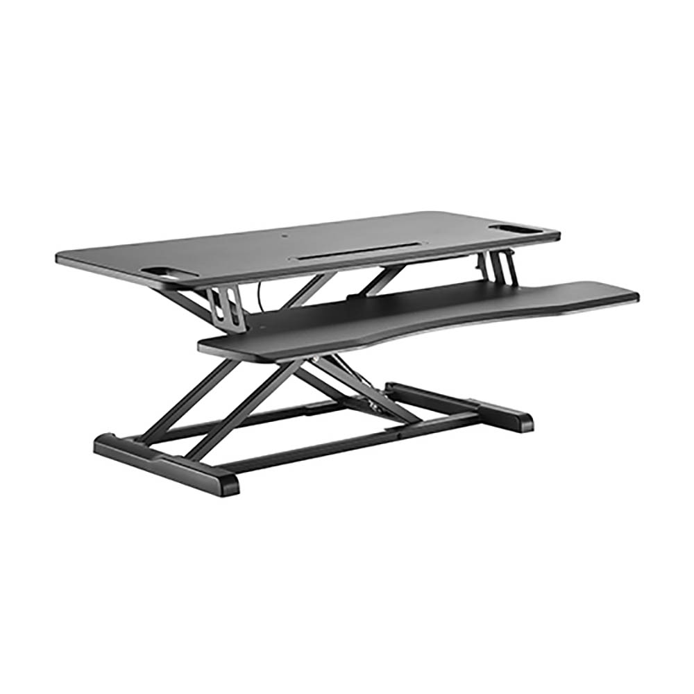 Image for BRATECK GAS SPRING SIT STAND DESK CONVERTER BLACK from That Office Place PICTON