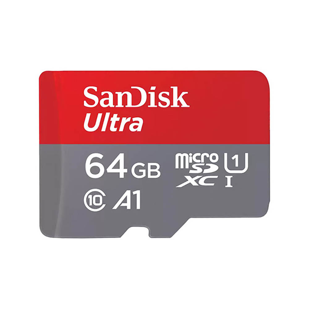 Image for SANDISK ULTRA MICRO SD MEMORY CARD 64GB RED from That Office Place PICTON
