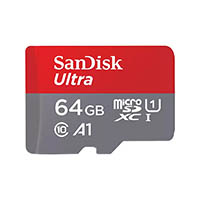 sandisk ultra micro sd memory card 64gb red