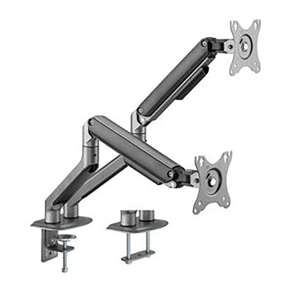 Image for BRATECK DUAL MONITOR ARM ECONOMICAL SPRING-ASSISTED MONITOR ARM 17 TO 32INCHES GREY from Australian Stationery Supplies