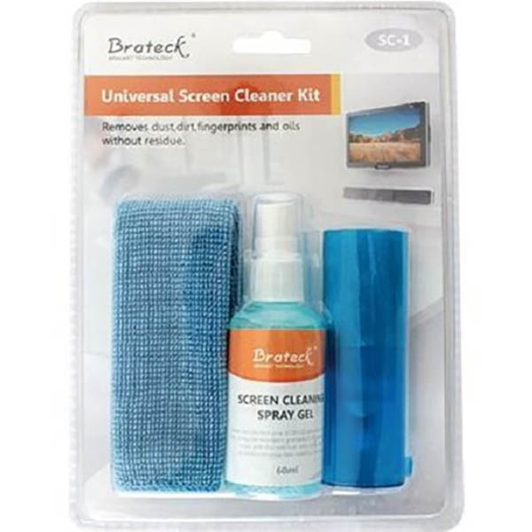 Image for BRATECK UNIVERSAL 3-IN-1 SCREEN CLEANER KIT from Office Heaven