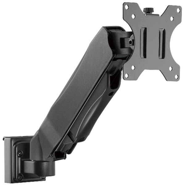 Image for BRATECK SLATWALL GAS SPRING MONITOR ARM MATTE BLACK from BusinessWorld Computer & Stationery Warehouse