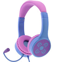 moki chatzone headphones plus boom microphone pink/purple
