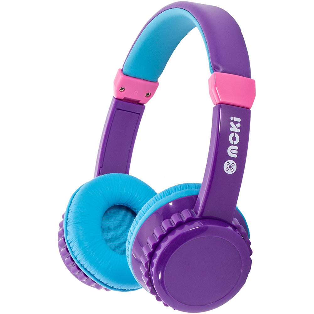 Image for MOKI PLAY SAFE VOLUME LIMITED HEADPHONE PURPLE/AQUA from That Office Place PICTON