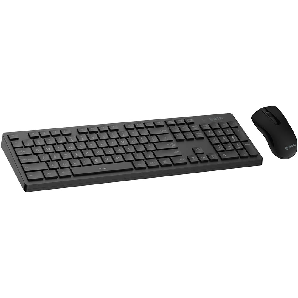 Image for MOKI WIRELESS KEYBOARD AND MOUSE COMBO BLACK from Challenge Office Supplies