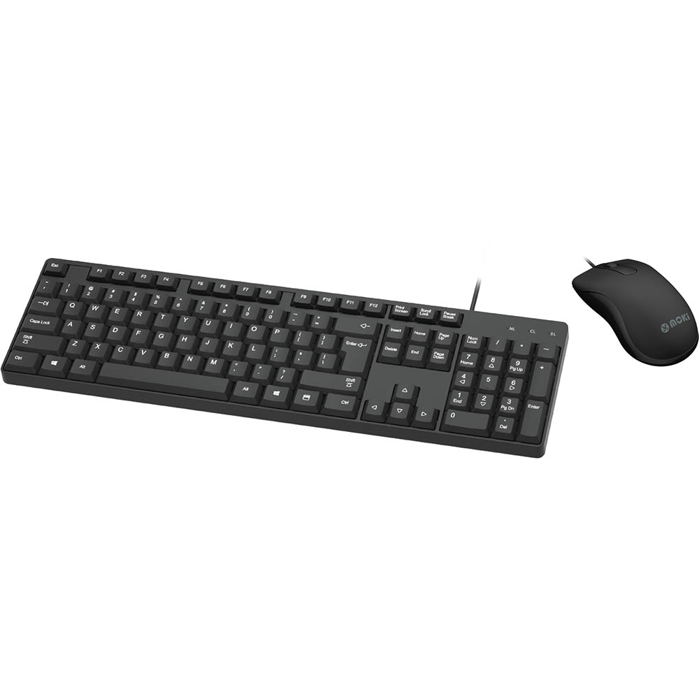 Image for MOKI WIRED USB KEYBOARD AND MOUSE COMBO BLACK from Mitronics Corporation