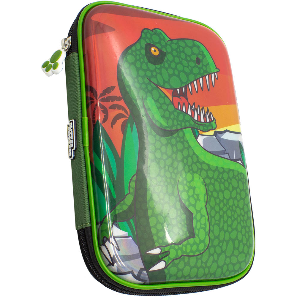 Image for MOKI GLITTER CRITTERS CARRYME PENCIL CASE T-REX from Mitronics Corporation