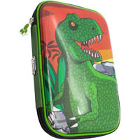 moki glitter critters carryme pencil case t-rex