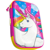 moki glitter critters carryme pencil case unicorn