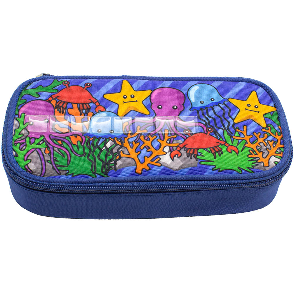 Image for MOKI GLITTER CRITTERS NAMEME PENCIL CASE OCEAN from That Office Place PICTON
