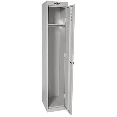 Image for STEELCO PERSONNEL LOCKER 1 DOOR BANK OF 2 305MM SILVER GREY from Memo Office and Art