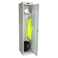 steelco personnel locker 1 door 305mm silver grey