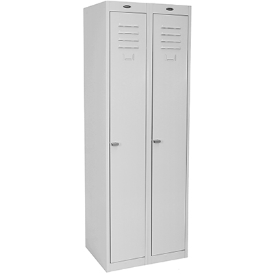 Image for STEELCO PERSONNEL LOCKER 1 DOOR BANK OF 2 380MM SILVER GREY from BusinessWorld Computer & Stationery Warehouse