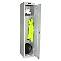 steelco personnel locker 1 door 380mm silver grey