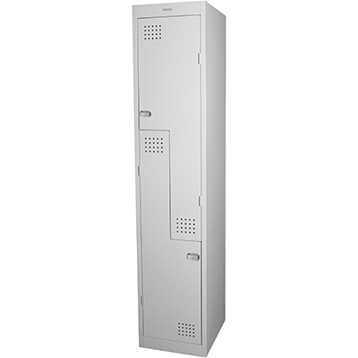Image for STEELCO PERSONNEL LOCKER 2 Z DOOR 380MM SILVER GREY from That Office Place PICTON