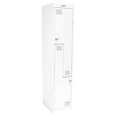 Image for STEELCO PERSONNEL LOCKER 2 Z DOOR 380MM WHITE SATIN from Mitronics Corporation