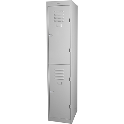 Image for STEELCO PERSONNEL LOCKER 2 DOOR LATCHLOCK 305MM SILVER GREY from Memo Office and Art
