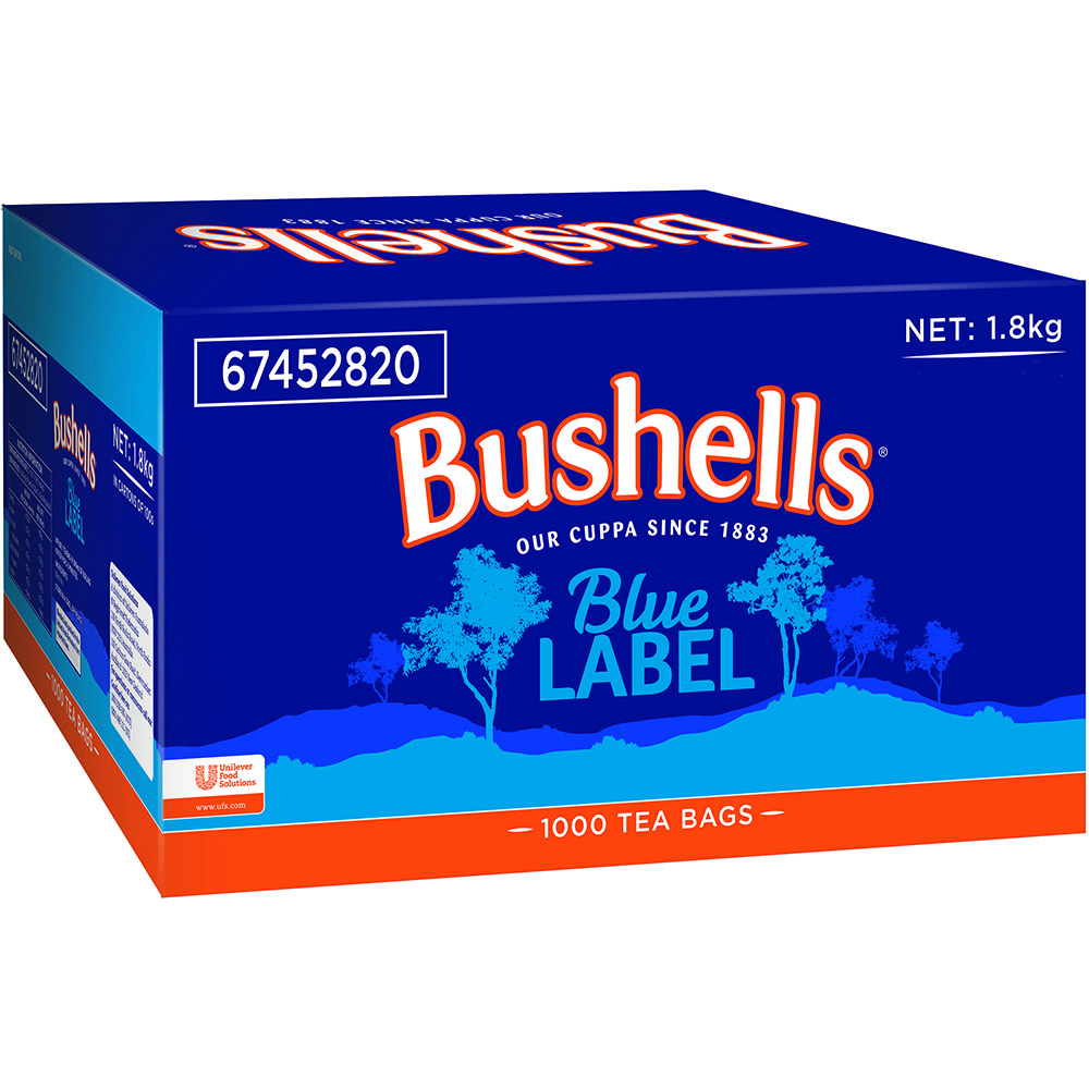 Image for BUSHELLS BLUE LABEL TEA BAGS CARTON 1000 from Clipboard Stationers & Art Supplies