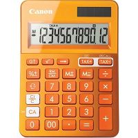 canon ls-123k mini desktop calculator 12 digit metallic orange