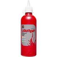 educational colours liquitemp poster paint 500ml metallic red