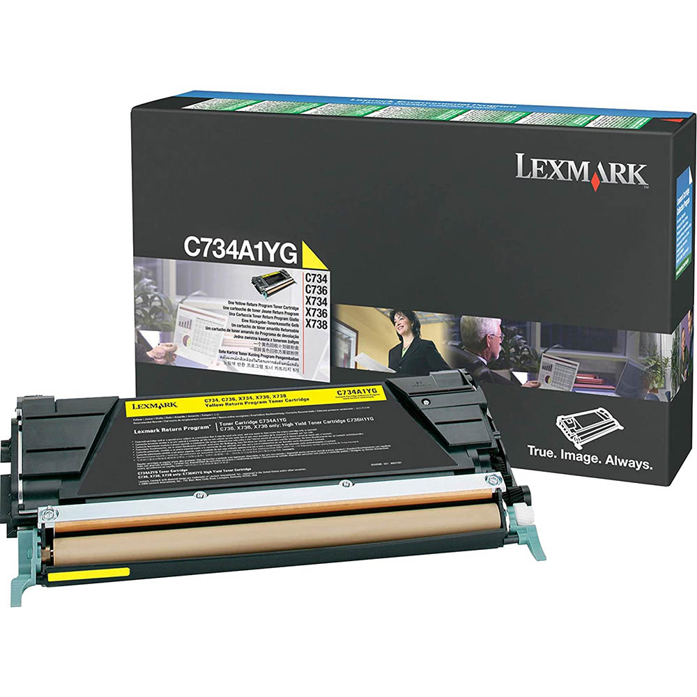 Image for LEXMARK C734A1YG TONER CARTRIDGE YELLOW from Office Express