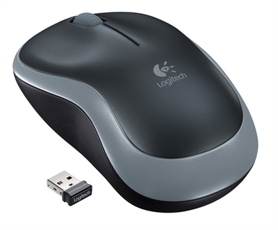 Image for LOGITECH M185 WIRELESS MOUSE BLACK/GREY from Clipboard Stationers & Art Supplies
