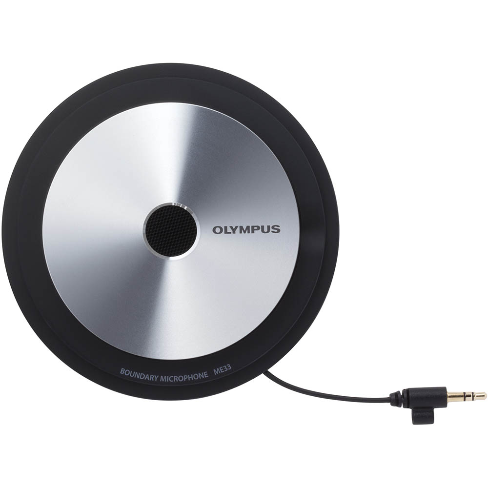 Image for OLYMPUS ME33 BOUNDARY MICROPHONE SILVER/BLACK from Olympia Office Products