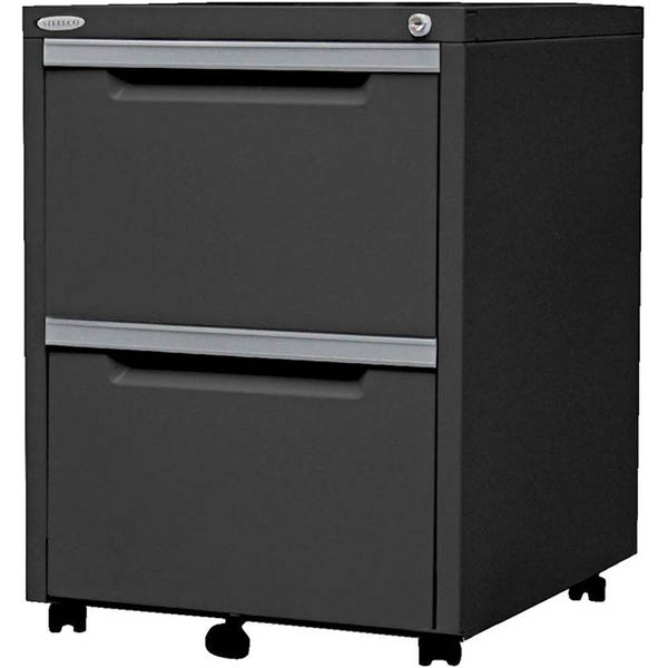 Image for STEELCO CLASSIC MOBILE PEDESTAL 2-DRAWER LOCKABLE 630 X 470 X 515MM GRAPHITE RIPPLE from That Office Place PICTON