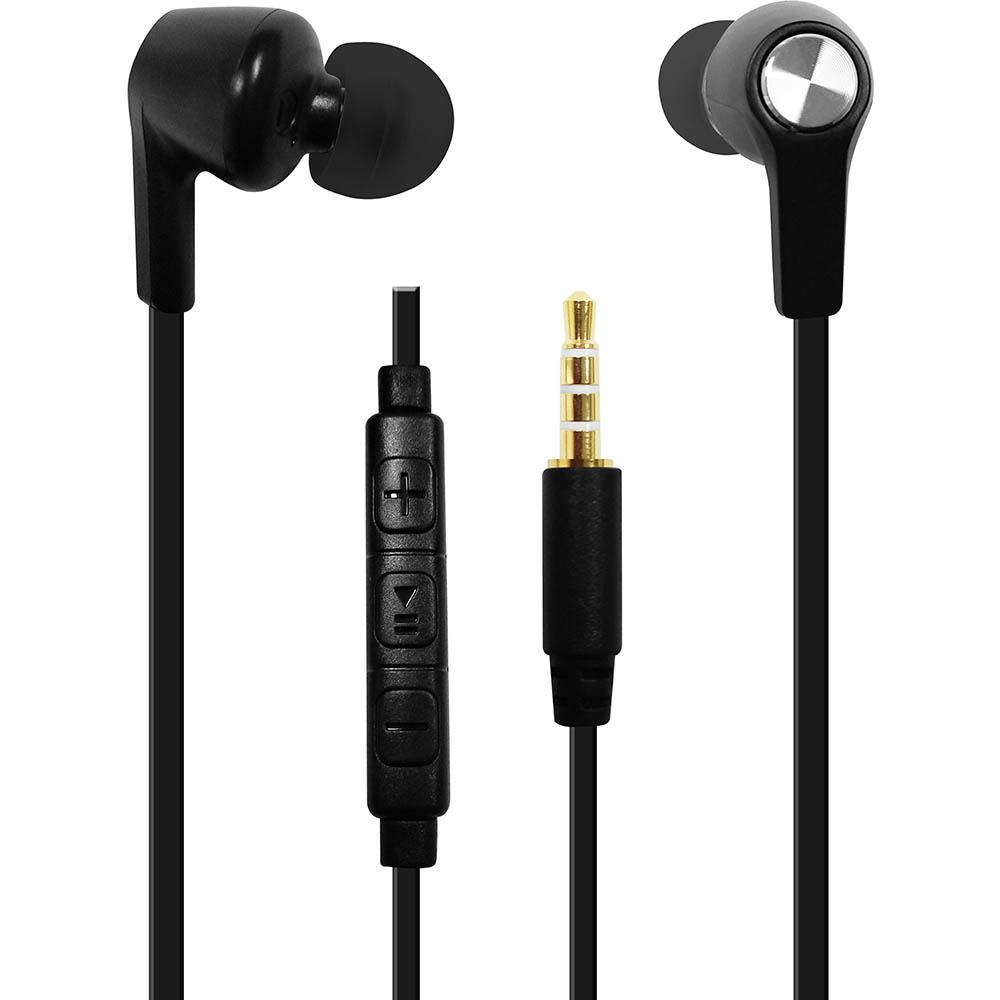 Image for SHINTARO 14SH-109VM STEREO EARPHONE INLINE MICROPHONE BLACK from That Office Place PICTON