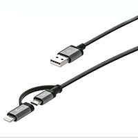 j5ceate charging sync cable 2 in 1 usb 1000mm black
