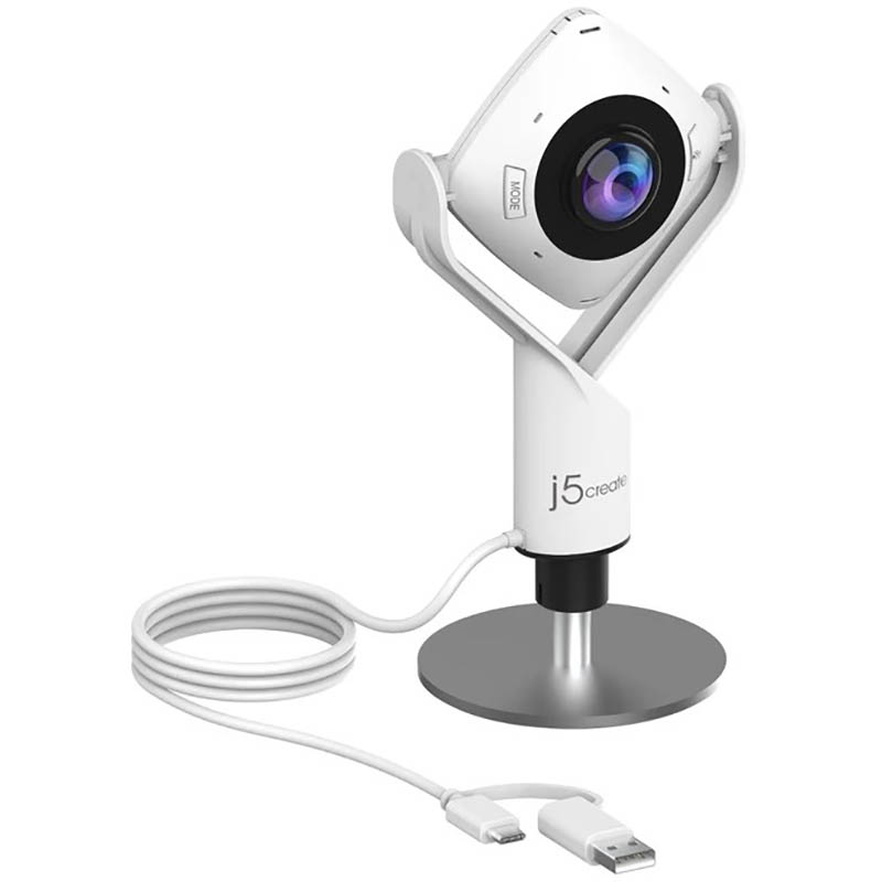 Image for J5CREATE 360 DEGREE WEBCAM ALL AROUND WHITE from Mercury Business Supplies