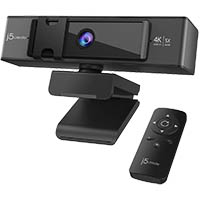 j5create usb 4k ultra hd webcam with remote control black