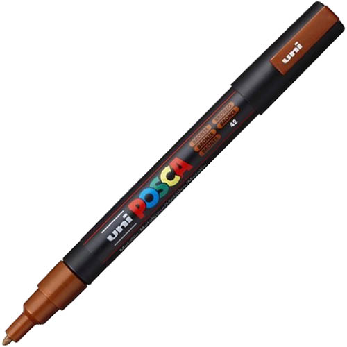 Image for POSCA PC-3M PAINT MARKER BULLET FINE 1.3MM BRONZE from York Stationers