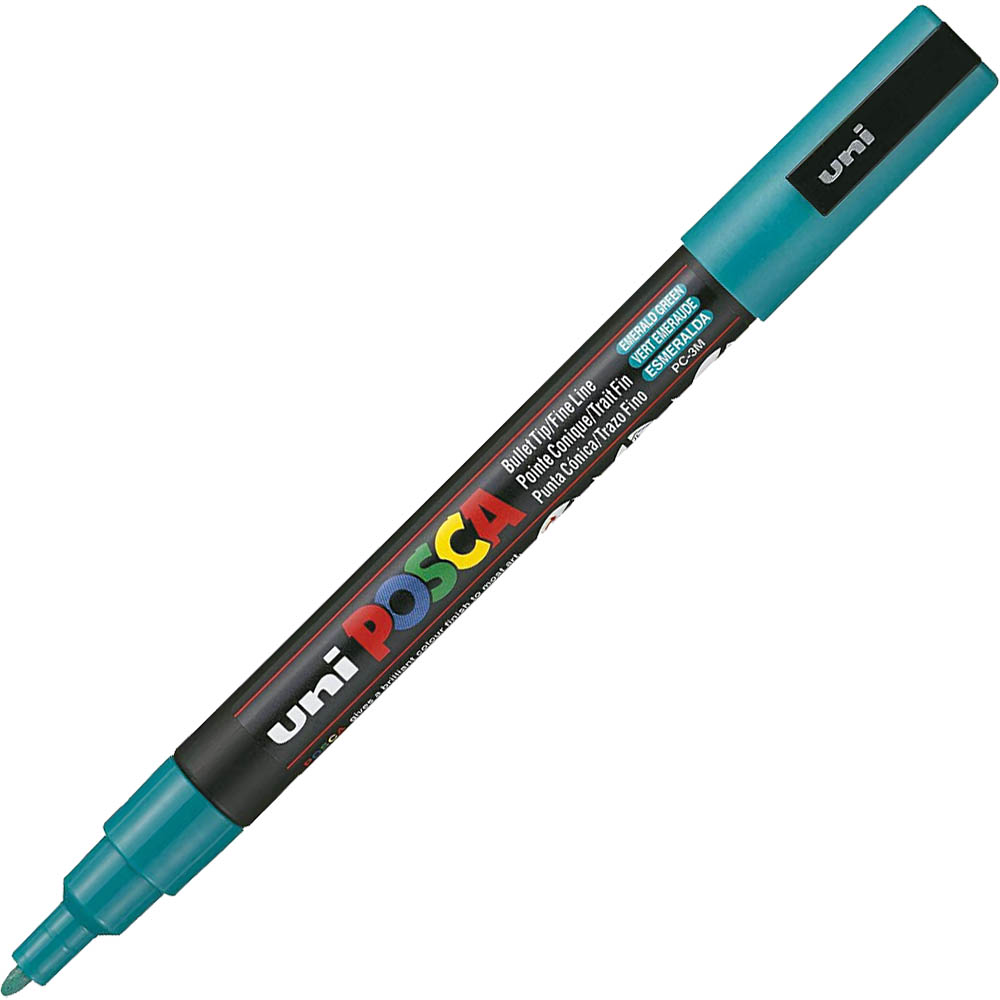 Image for POSCA PC-3M PAINT MARKER BULLET FINE 1.3MM EMERALD GREEN from York Stationers