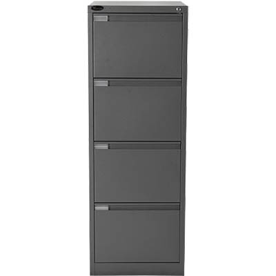 Image for MERCURY FILING CABINET 4 DRAWER 470 X 620 X 1320MM GRAPHITE RIPPLE from Memo Office and Art