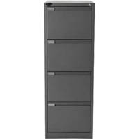 mercury filing cabinet 4 drawer 470 x 620 x 1320mm graphite ripple