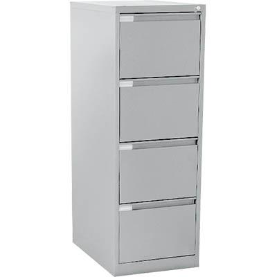 Image for MERCURY FILING CABINET 4 DRAWER 470 X 620 X 1320MM SILVER GREY from Clipboard Stationers & Art Supplies