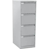 mercury filing cabinet 4 drawer 470 x 620 x 1320mm silver grey