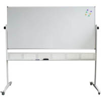 rapidline standard mobile magnetic whiteboard 1800 x 900 x 15mm