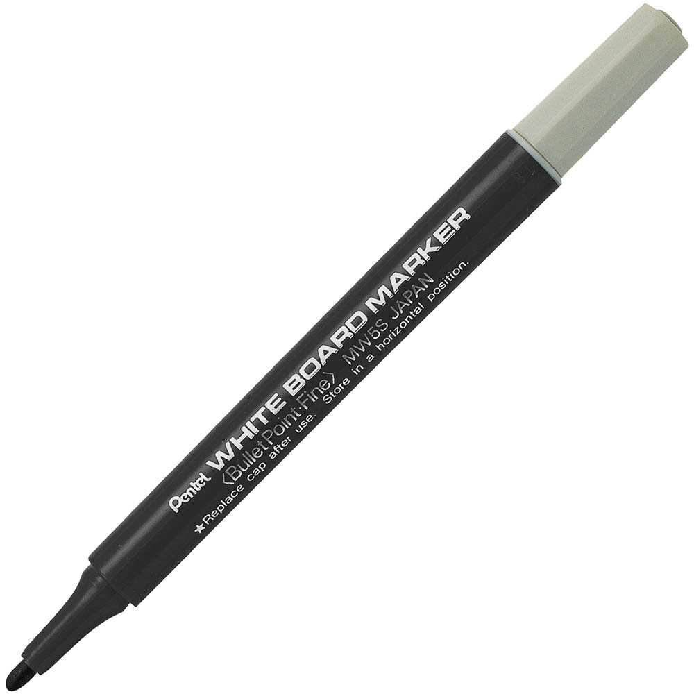 Image for PENTEL MW5S MAXIFLOW WHITEBOARD MARKER BULLET BLACK BOX 12 from BusinessWorld Computer & Stationery Warehouse