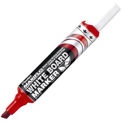 Image for PENTEL MWL6 MAXIFLO WHITEBOARD MARKER CHISEL 7.0MM RED from Mitronics Corporation