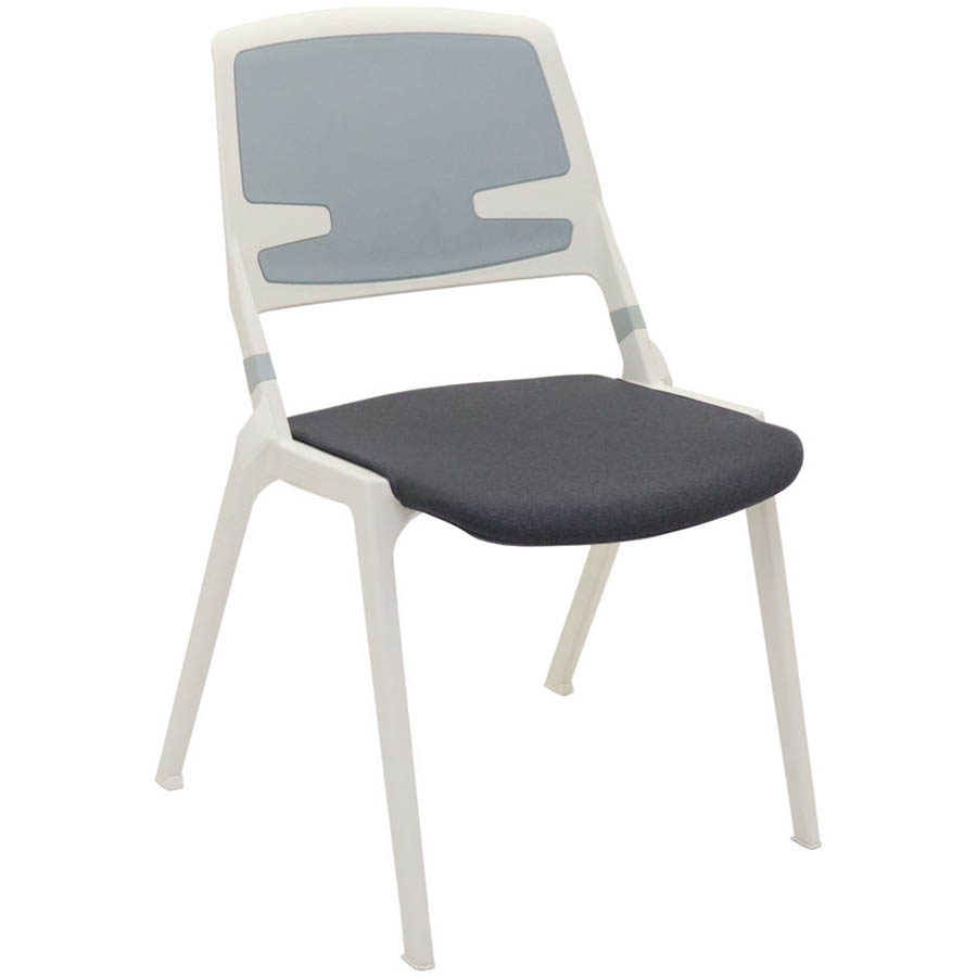 Image for RAPIDLINE MAUI POLYPROPYLENE BREAKOUT AND MEETING CHAIR WHITE/GREY from Australian Stationery Supplies