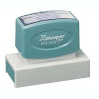 xstamper n20 custom made pre-inked stamp 25 x 71mm 2 colour