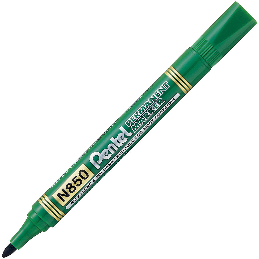Image for PENTEL N850 PERMANENT MARKER BULLET 1.0MM GREEN from That Office Place PICTON